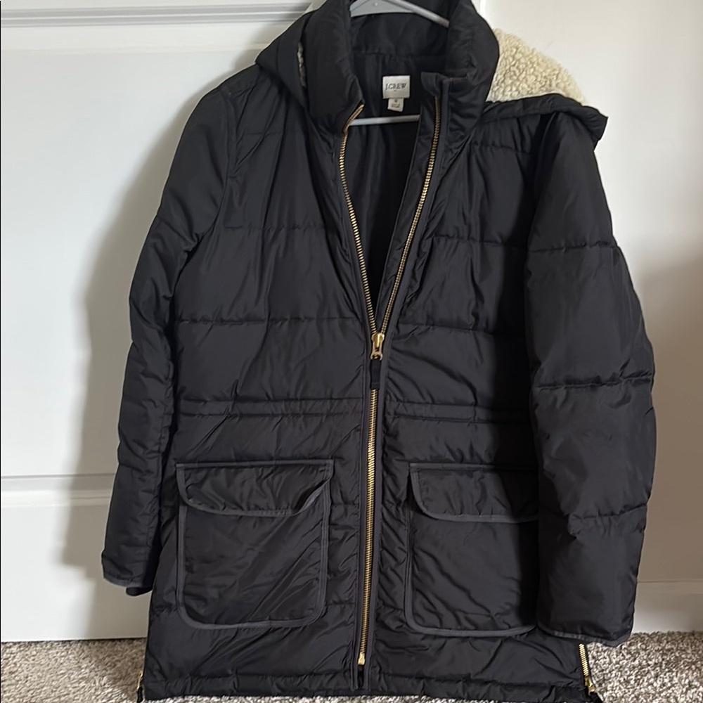 J. Crew Black Quilted Puffer Jacket